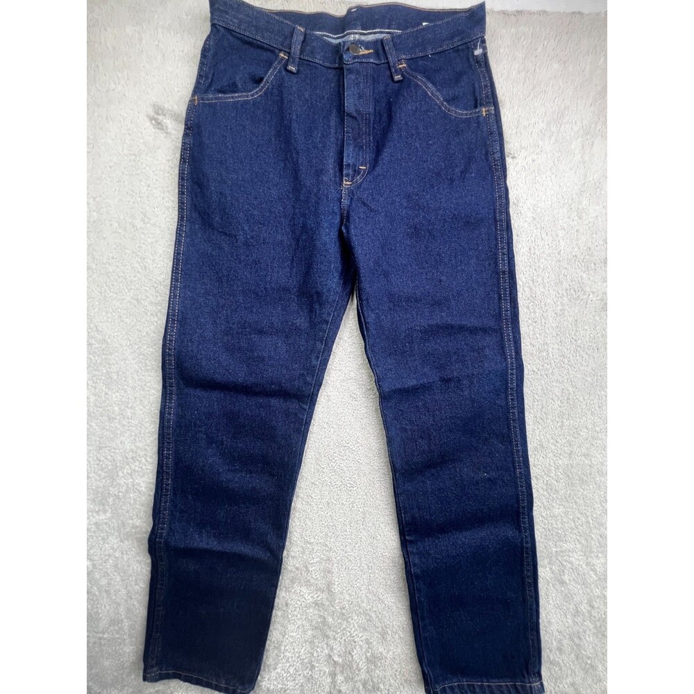 Wrangler Rustler Hard Working Jeans Mens 32x32 Blue Regular Fit Straight Leg
